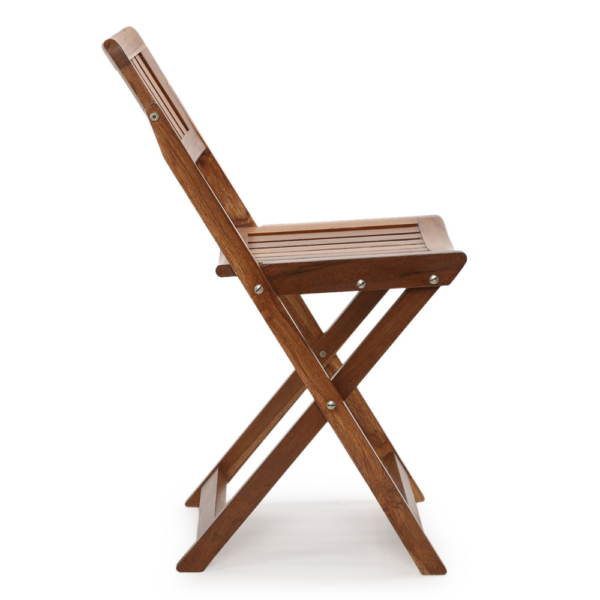 Buy wooden outdoor furniture online - Lap and Dado Fresno teak outdoor folding chair - midcentury modern style