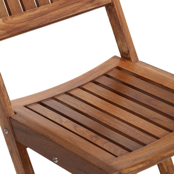 Fresno Teak Outdoor Folding Chair Lap, Solid Teak Outdoor Furniture