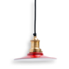 Buy ceiling lights online - Lap and Dado Tahe ceiling light with red shade and brass finish holder