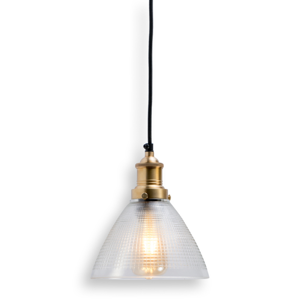 Buy ceiling lights online - Lap and Dado Dorado ceiling light with glass shade and brass finish holder