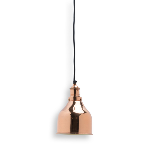 Buy ceiling lights online - Lap and Dado Luxor Copper ceiling light with copper shade and holder