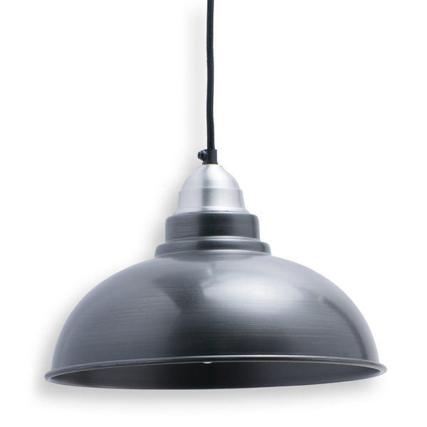 Buy ceiling lights online - Lap and Dado Cheshire ceiling light with pewter shade and silver metal holder