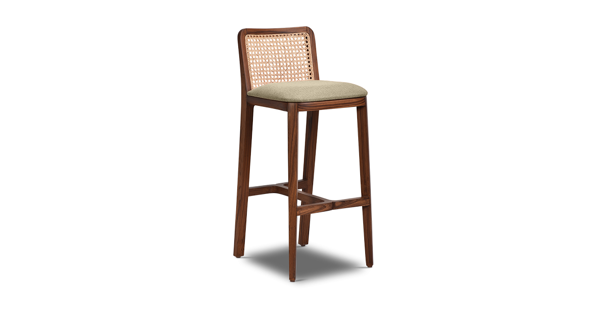 Rattan discount bar chair