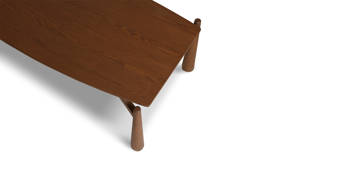 Lugo Ash Coffee Table - Teak Finish | Lap & Dado