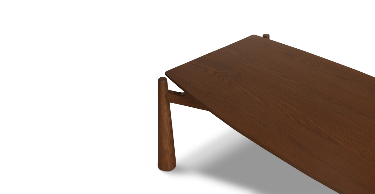 Lugo Ash Coffee Table - Teak Finish | Lap & Dado